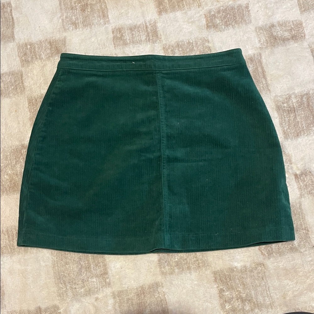 Forever 21 Forest Green Corduroy Mini Skirt